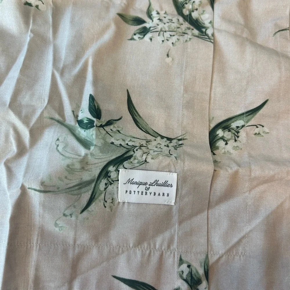 Pottery Barn Monique Lhuillier Lily Of The Valley Cotton Sham King Size 1
